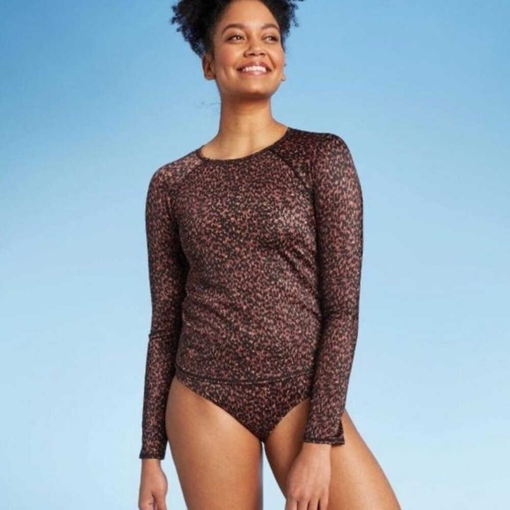 All In Motion Long Sleeve Animal Print Rash Guard